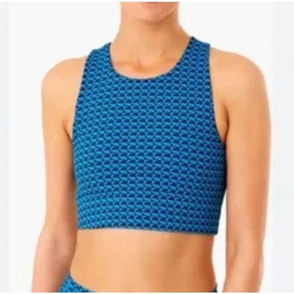NWT Addison Bay Logan Sports Bra, Lake‎ Geo, X-Small - Picture 1 of 5